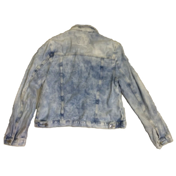 Forever 21 Los Angeles Jean Jacket Womens Size Medium Light Wash Denim Coat - Picture 2 of 8
